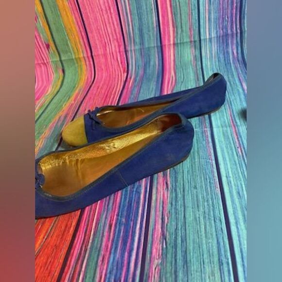 PRADA Green and Blue Suede Flats SIZE US 8 EU 38 - Picture 3 of 6